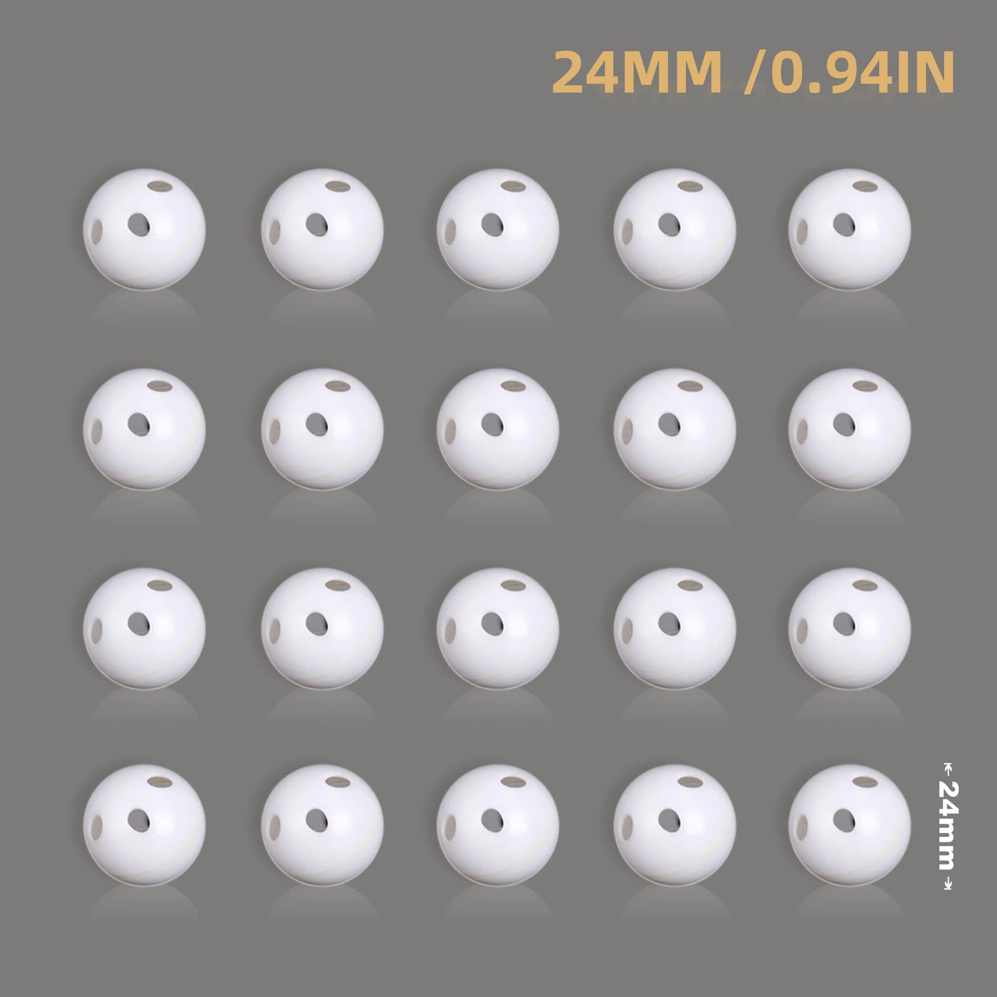 30/50/100 piezas de sonajero de plástico con forma de bola