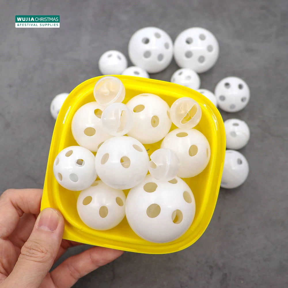 30/50/100 piezas de sonajero de plástico con forma de bola